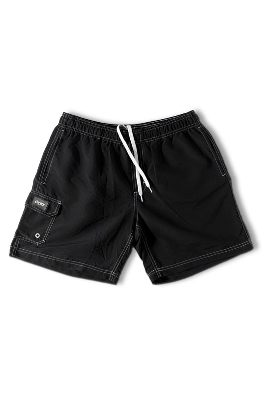 Black Logo Swimming Shorts